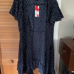Relipop Summer Women Short Sleeve Print Dress V